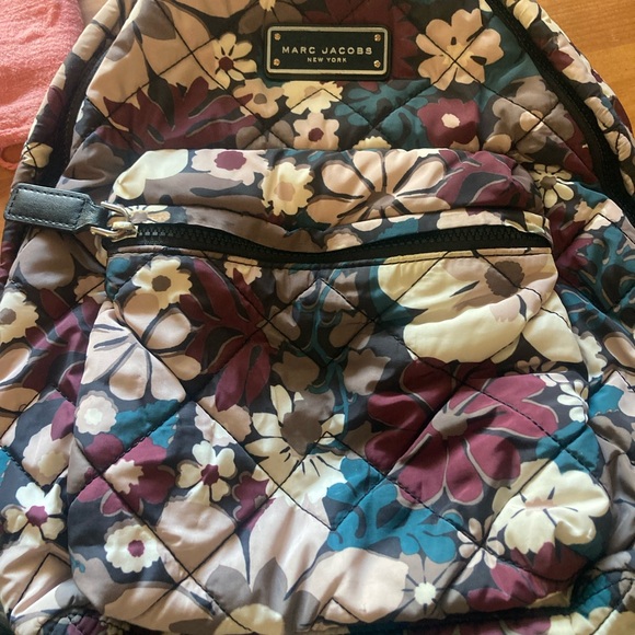 Marc Jacobs Handbags - Marc Jacobs Quilted Floral Backpack - Burgundy and Cream